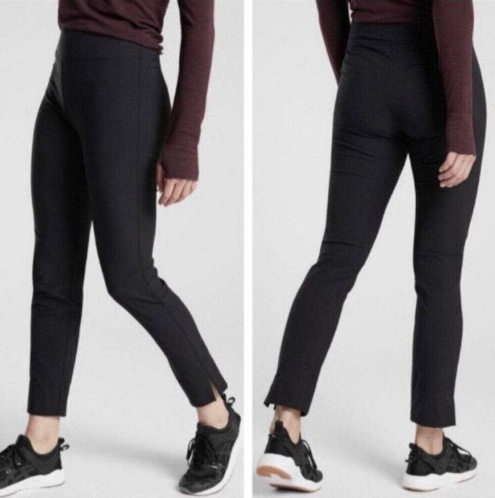 Athleta Wander Slim Ankle Pant Hiking High Rise Black Sz 4 *486209 EUC